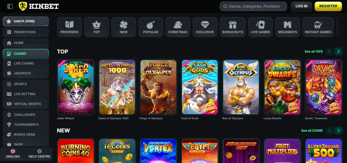 KinBet casino jeux